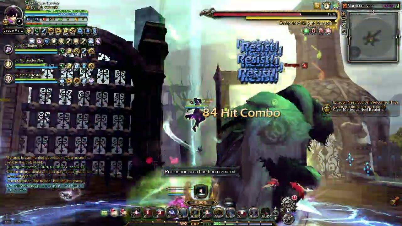 Dragon Nest Sea F20 Manticore Nest Inquisitor POV - Weekly Runs with Guildies and Friends