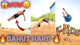 😱Bahut hard 🔥flips🤸‍♀️ vlog  #stunt #viral #flips #vlog #trending #village
