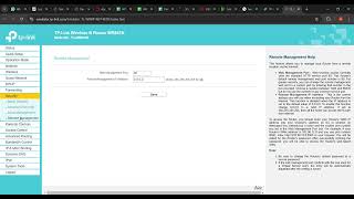 Tp link  Router TL WR841 remote & p2p wan ping enable