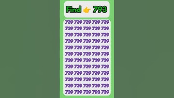 Find the odd number 793 #shorts #youtubeshorts #oddoneout