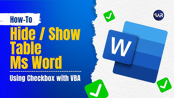How to Hide and show Table using checkbox vba code | Microsoft Word