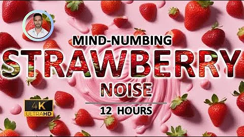 Mind-numbing Strawberry Noise | 12 Hours | BLACK SCREEN | Study, Sleep, Tinnitus Relief and Focus