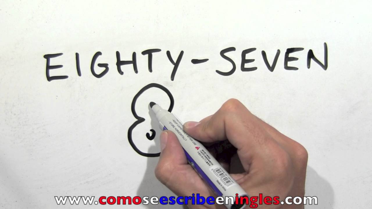 Como Se Escribe 87 En Ingles