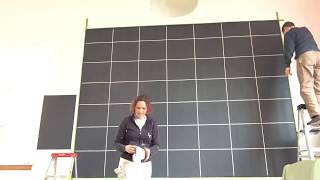 Magnetic Chalkboard Calendar installation