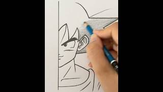 Easy Goky drawing #animeeart #drawing #pencilsketch #art #satisfying #satisfyingart #gokudrawing