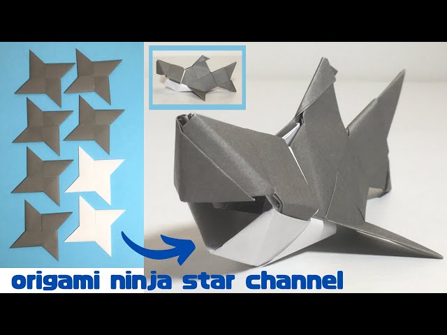 折り紙☆8 サメ1-1 shark origami - YouTube