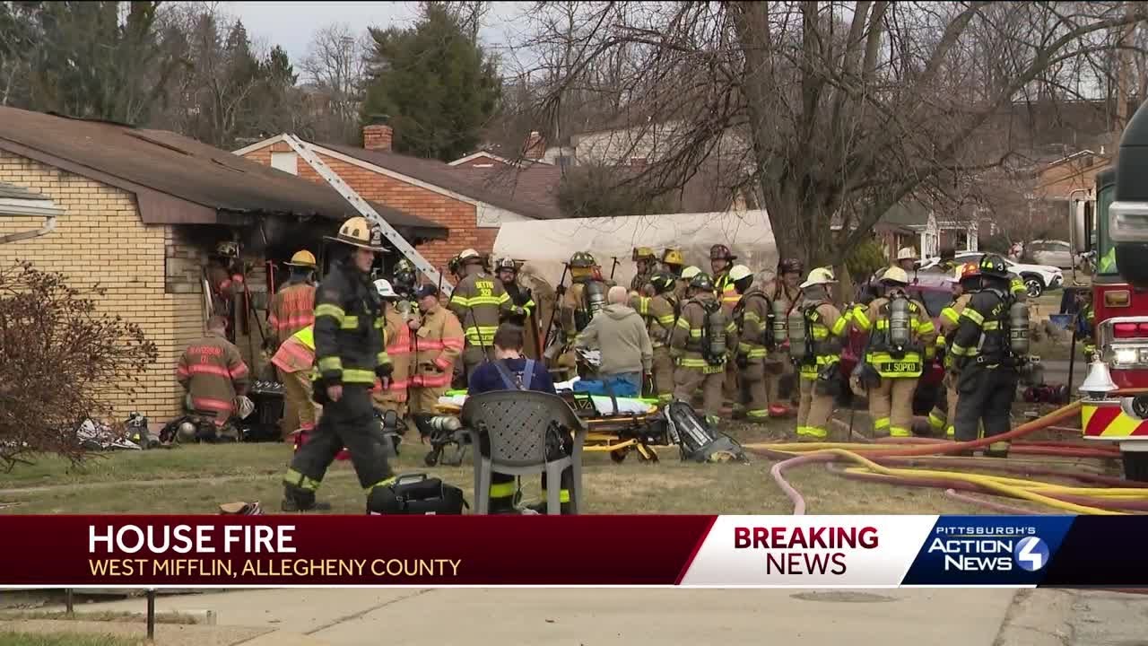 House fire in West Mifflin, Allegheny County - YouTube