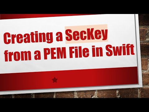 Creating a SecKey from a PEM File in Swift