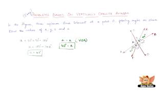 How to solve problems based on Vertically Opposite Angles ? Easy Level -- Set 2/3