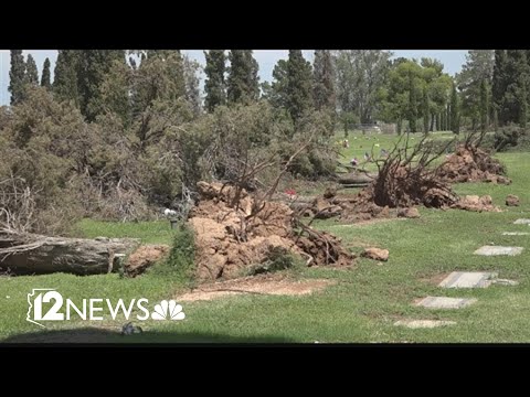 Mesa cemetery closes down due to extensive storm damage