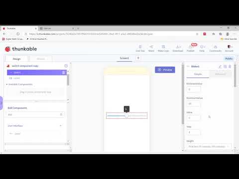 switch component in thunkable
