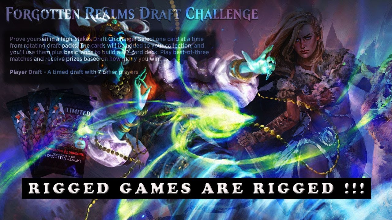 AFR Draft Challenge MTG Arena Magic the Gathering RIGGED GAMES ARE RIGGED!!! Opp can't