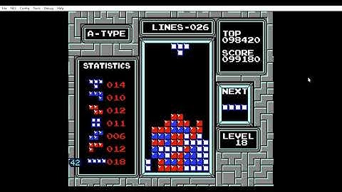 112,100 nes tetris level 18 start