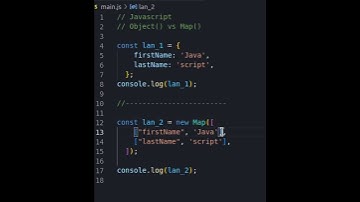 Create object and map with difference in javascript - #shorts #programming