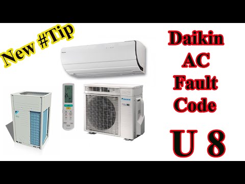 How to remove daikin air conditioner error code u8?