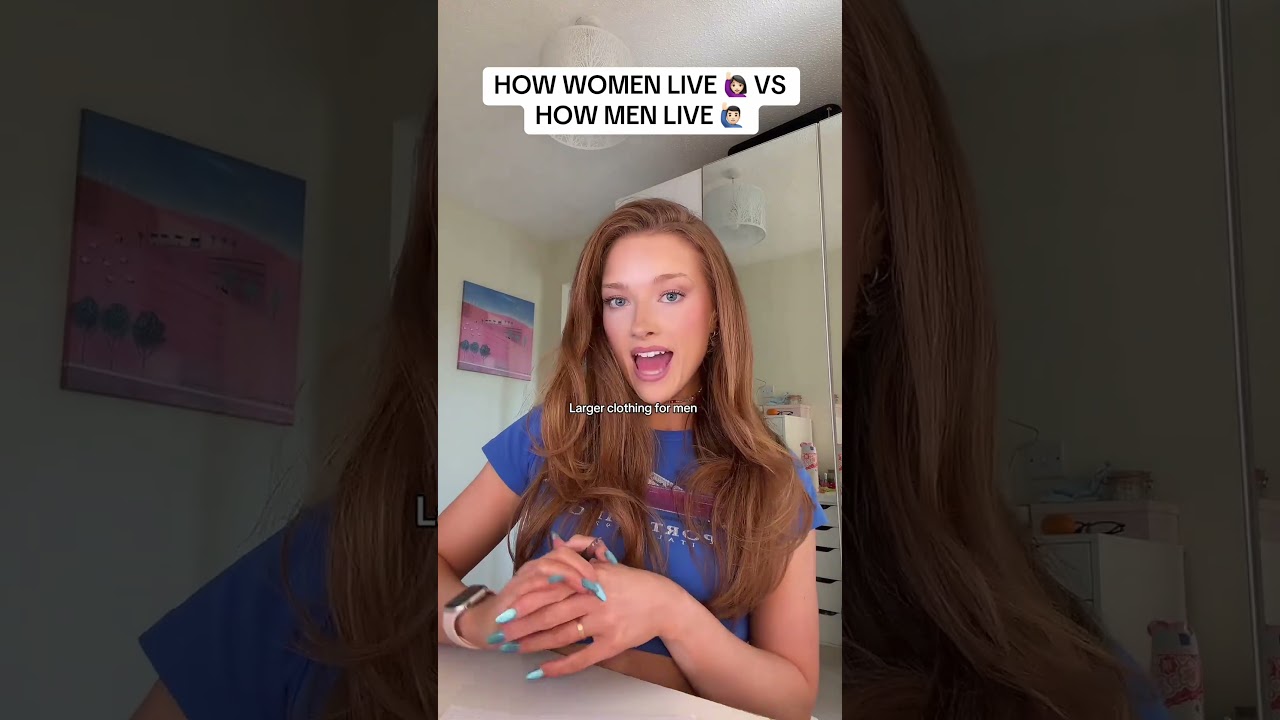 HOW WOMEN LIVE 🙋🏻‍♀️VS HOW MEN LIVE 🙋🏻‍♂️ #fyp #womensrights #theresaman #menvswomen #patriarchy