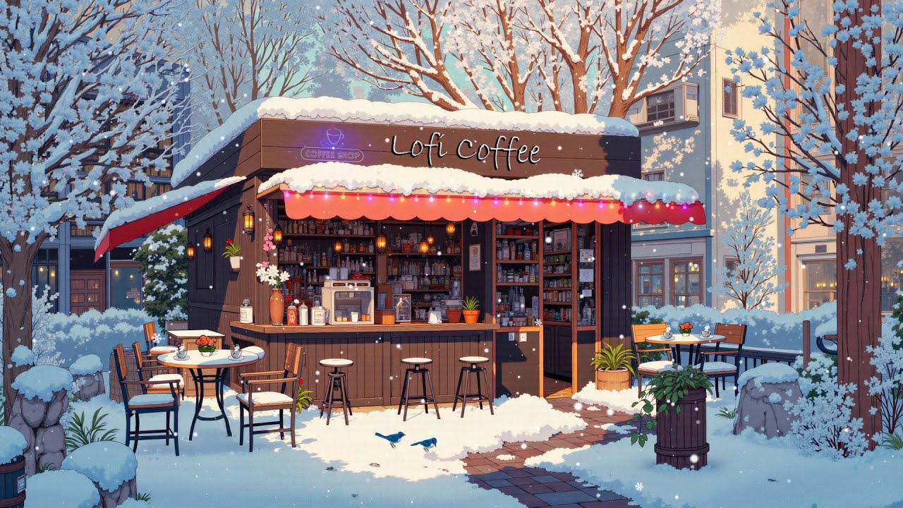 ⁣Snowy Winter Cafe ☕ December Lofi Chill ❄️ Deep Focus for study/work [ Lofi Hip Hop - Lofi Coffee ]