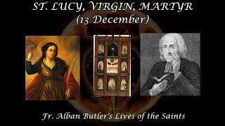 St Lucy Virgin Martyr 13 December Butler s Lives of the Saints