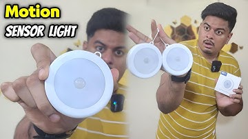 Hoteon Motion Sensor Light - Battery Powered LED Sensor Light with On/Auto/Off