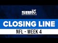 2020 NFL Season Closing Lines Week 4 | NFL Sunday Games Picks & Predictions