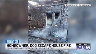Homeowner, dog escape Trenton house fire