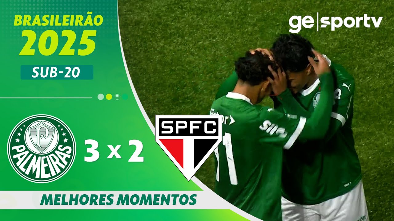 PALMEIRAS 3 X 2 SÃO PAULO | MELHORES MOMENTOS | BRASILEIRÃO SUB-20 | sportv