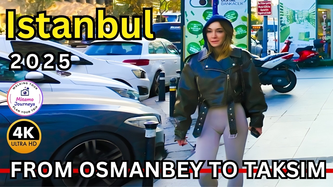 Istanbul Streets Walk 4K | Osmanbey to Taksim | Local Foods & Markets