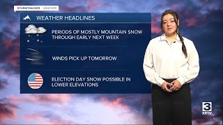 Dry and mild conditions before more precipitation