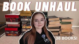 HUGE book UNHAUL 😱📚 getting rid of 35+ books!