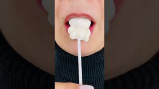 asmr LOLLIPOP WHITE BEAR CUB eating sounds mukbang food