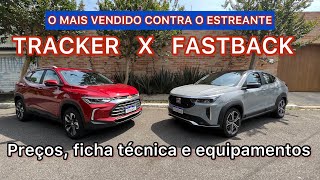 NOVO FIAT FASTBACK E CHEVROLET TRACKER - comparativo com preços, versões e ficha técnica