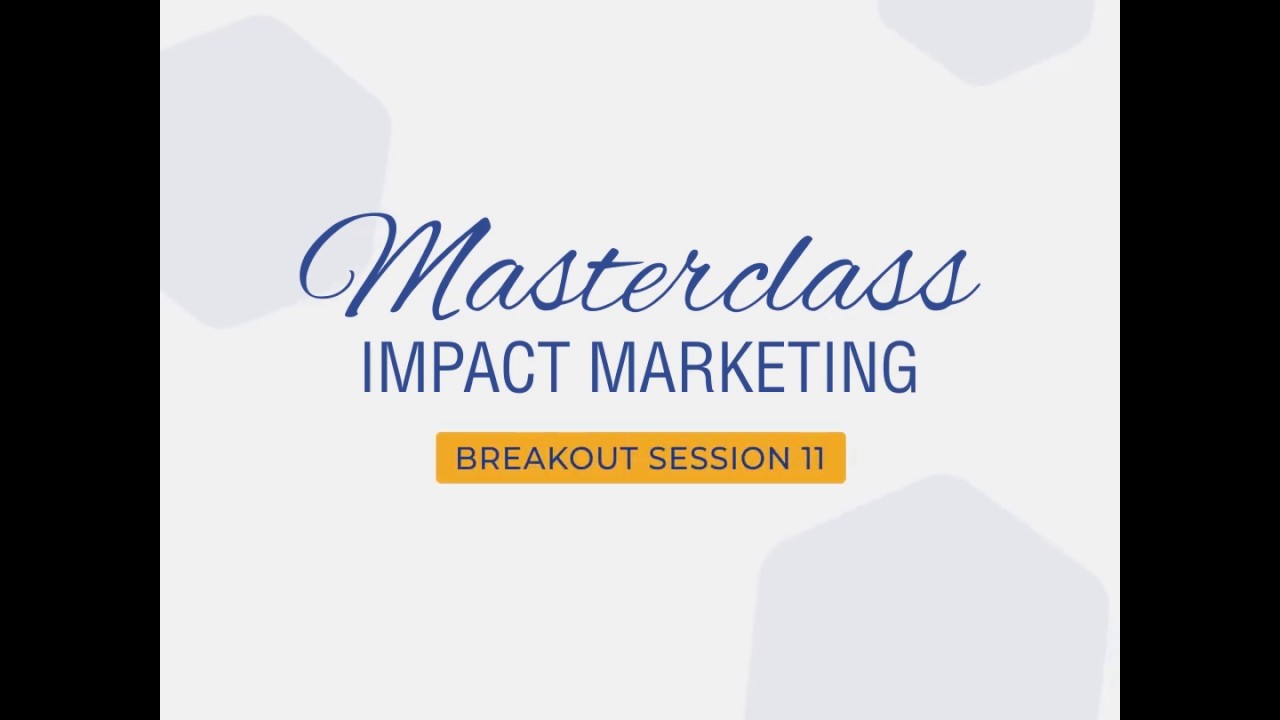 Masterclass | Impact marketing| Anujj Mehta