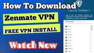 How To Download Zenmate VPN In PC | Free VPN Install  | Ali Hamza Tech screenshot 5