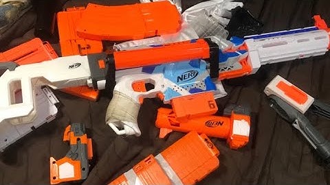 Different types of reloads for the Nerf Stryfe