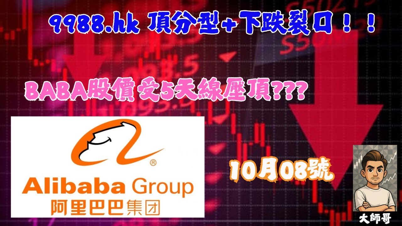 9988.hk + BABA.US - 🗣️「港股科技板塊回吐，9988走弱！你會揀BABA定等9988？」
