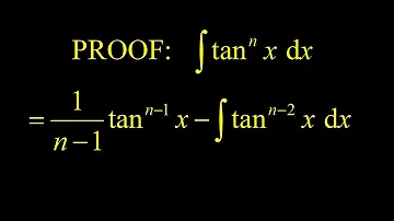 Proof of the reduction formula for integral of tan^n(x) using the usual trick for powers of tangent.