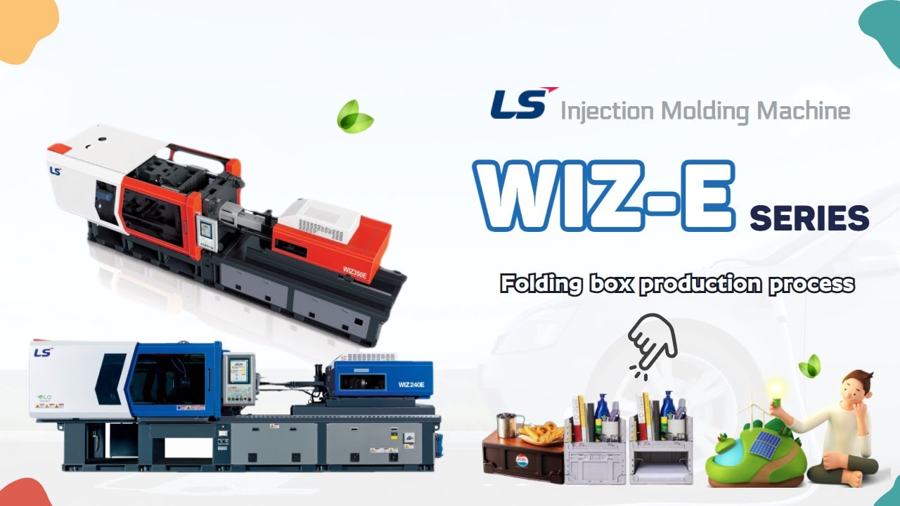 Collaboration between LS injection molding machine & automated robot(Folding box production