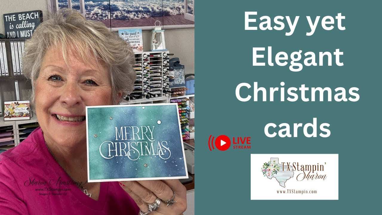 Easy Emboss Resist Christmas Card | Ink Blending & White Snow Technique ...