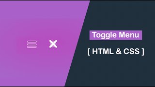 Animated Humburger Menu Using CSS - Awesome Toggle Menu