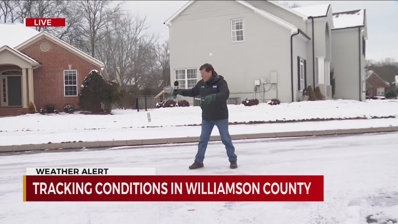 Tracking icy conditions in Williamson County - YouTube