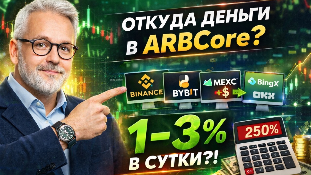 ARBCore: ОТКУДА доходность 1–3%? Реальная математика крипто-арбитража простыми словами (за 15 мин!)