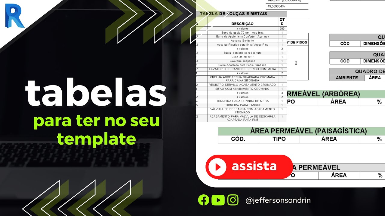 Quais tabelas ter no template? | Tabelas Revit