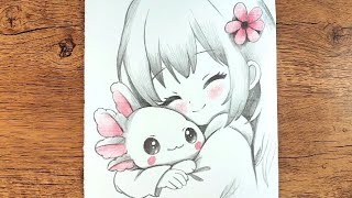 Cute Anime Girl Drawing ✨ | Pencil sketch tutorial 