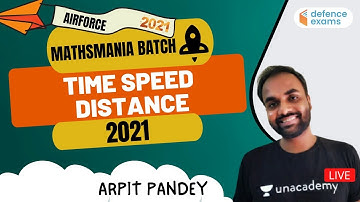 MathsMania Batch - Lets Start Time Speed Distance | Arpit Nilansh Pandey (CDS + Airforce + Afcat)