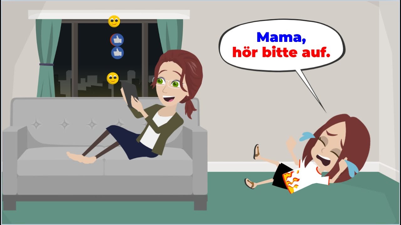 Amys Mutter ist süchtig nach seinem Handy | Deutsch lernen | Hallo Amy