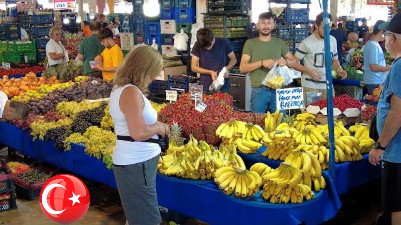 Turkish Street Market in Antalya-Konyaaltı, Autumn 2022