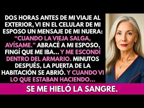 “Cuando la vieja salga, avísame”, escribió mi nuera a mi esposo  Corrí y me escondí en el armari