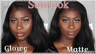 SOFT GLAM LOOK MAKEUP TUTORIAL ON DARK SKIN/ WOMEN OF COLOR |simple everyday makeup look |LoveSohna screenshot 5