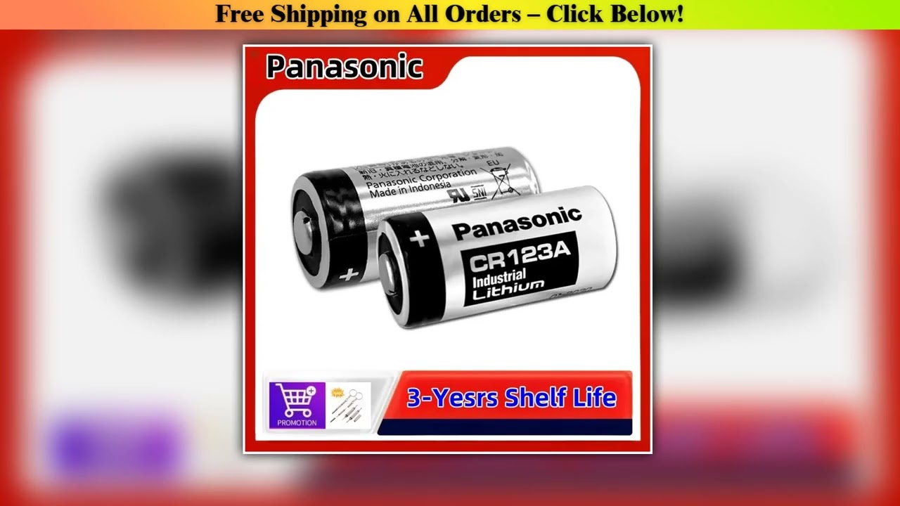 2PCS 10PCS Original Panasonic 123 Lithium 3V Arlo Camera Battery CR123A CR17345 DL123A EL123A 123A