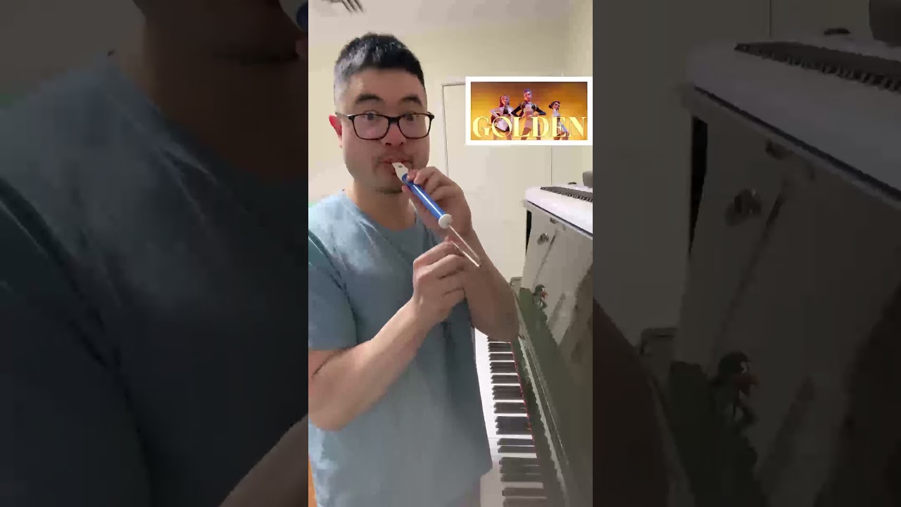 Golden Kpop Demon Hunters on Slide Whistle